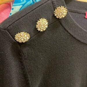 Elegant Gold and Crystal Brooch Set